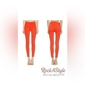 1 3 5 7 9 11 13  High Rise Tangerine Super Skinny